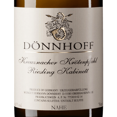 Donnhoff Kreuznacher Krotenpfuhl Riesling Kabinett Nahe Germany 2020