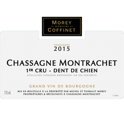 Morey-Coffinet Dom. Chassagne Montrachet 1er Cru Dent de Chien Burgundy France 2018