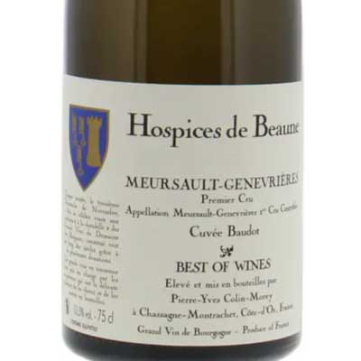 Pierre Yves Colin Morey Meursault Les Genevrieres cuvee Baudot Hospices de Beaune 2016