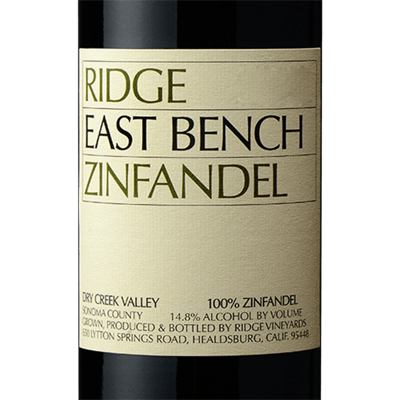 Ridge East Bench Dry Creek Valley Zinfandel California 2019