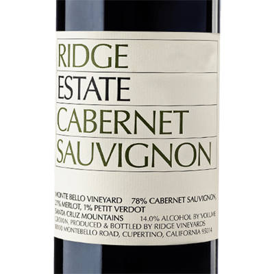 Ridge Santa Cruz Mountains Estate Cabernet Sauvignon California 2020