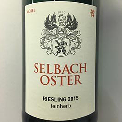 Selbach Oster Riesling Feinherb Mosel Germany 2015