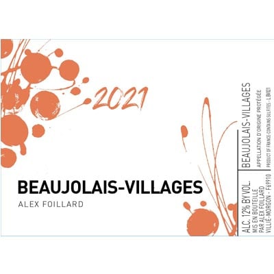 Alex Foillard Beaujolais Villages Rouge 2022