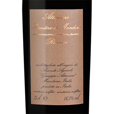 Attanasio Primitivo di Manduria Riserva 2011
