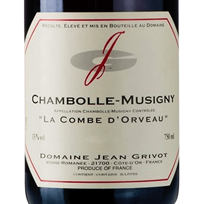 Jean Grivot Chambolle-Musigny 1er Combe d'Orveaux 2002