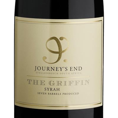 Journey's End The Griffin Syrah Stellenbosch South Africa 2015