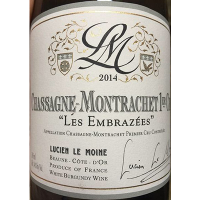 Lucien Le Moine Chassagne-Montrachet 1er Les Embrazees 2014