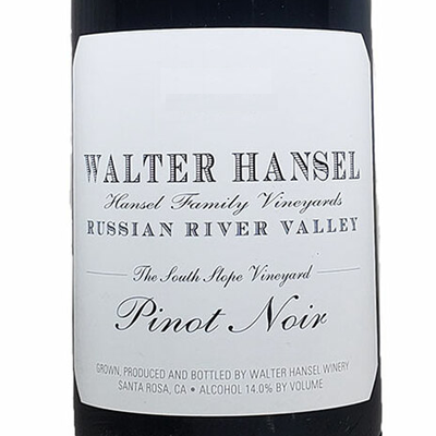 Walter Hansel Pinot Noir South Slope California 2019